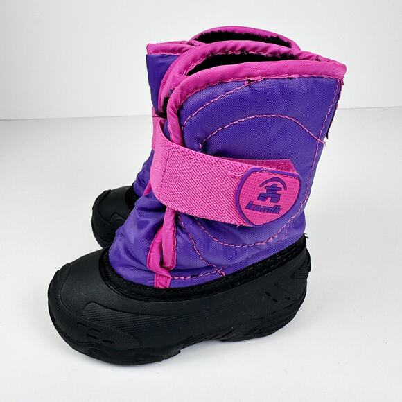 Kamik Snowybug Faux Fur Lined Waterproof Snow Boot Purple Baby US 5 EU 22 - Picture 3 of 10